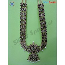 Traditional Temple jewellery Special Annam(swan) Mahiri malai with Rakodi pendant and  pearl hangings.